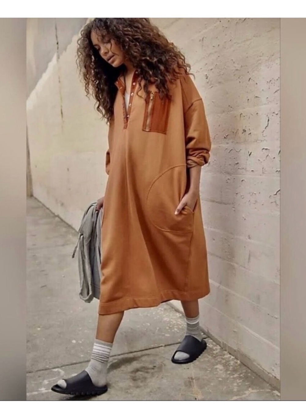 Free People Movement Block Party Sweat Oversized Sweatshirt Dress small